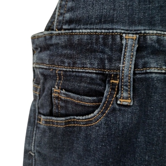 Levi's Overalls Utility Bib Skinny Leg Side Zipper Stretch Dark Wash Size 24 - Picture 9 of 16